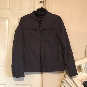 NWOT Black Rivet Grey Windbreaker Coat sz M